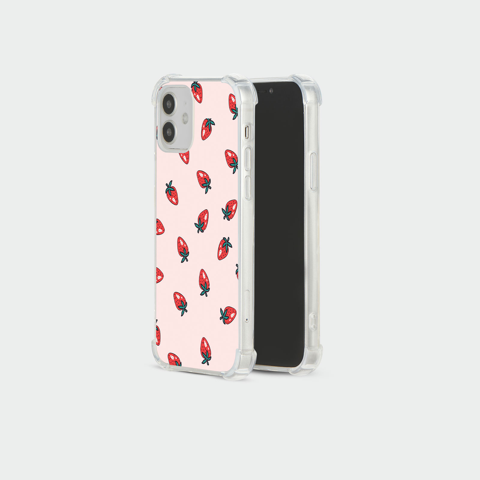 CASE FOR IPHONE 15 14 13 12 11 SE 8 PRO SHOCKPROOF PHONE COVER STRAWBERRIES RED - Picture 23 of 26