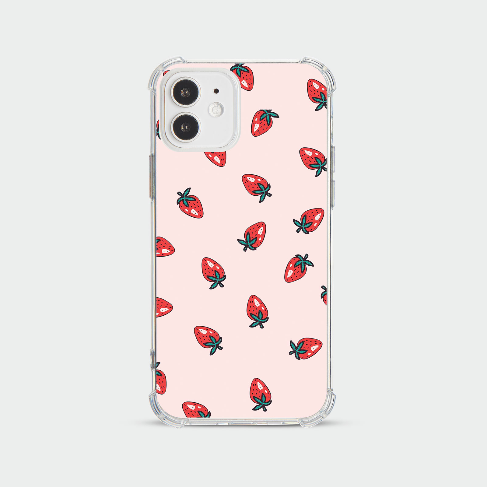 CASE FOR IPHONE 15 14 13 12 11 SE 8 PRO SHOCKPROOF PHONE COVER STRAWBERRIES RED - Picture 22 of 26