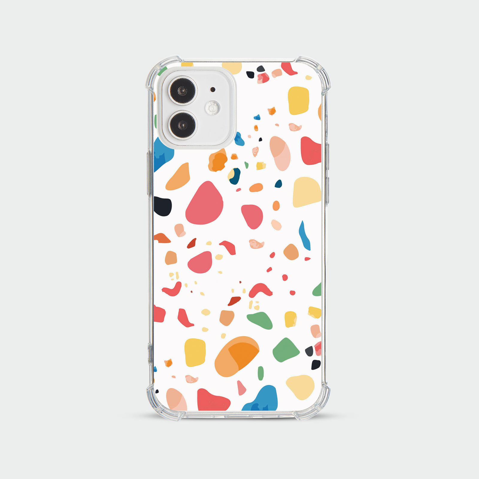 CASE FOR IPHONE 15 14 13 12 SHOCKPROOF PHONE COVER TERRAZZO ABSTRACT COLOURFUL - Picture 2 of 34