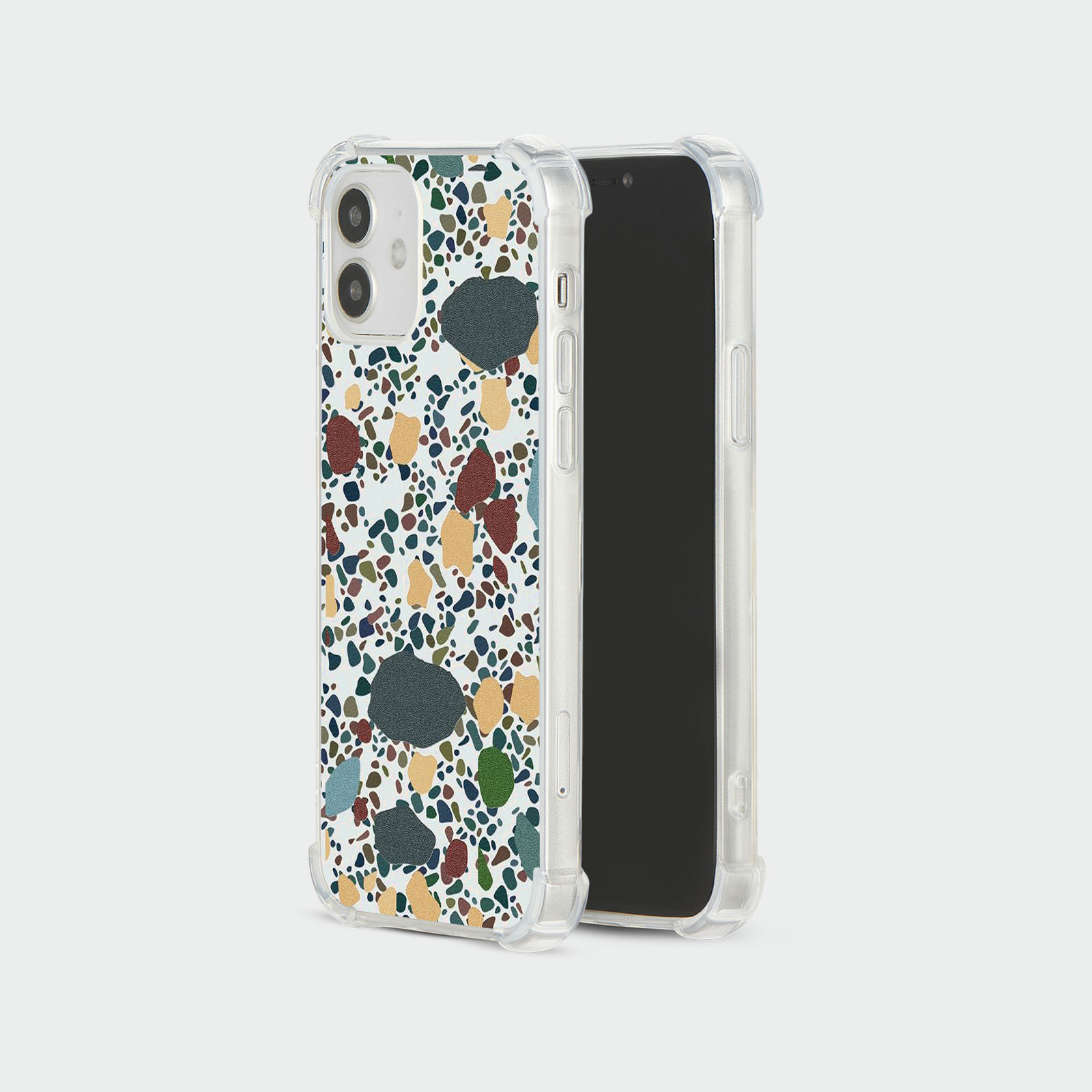 CASE FOR IPHONE 15 14 13 12 SHOCKPROOF PHONE COVER TERRAZZO ABSTRACT COLOURFUL - Picture 11 of 34