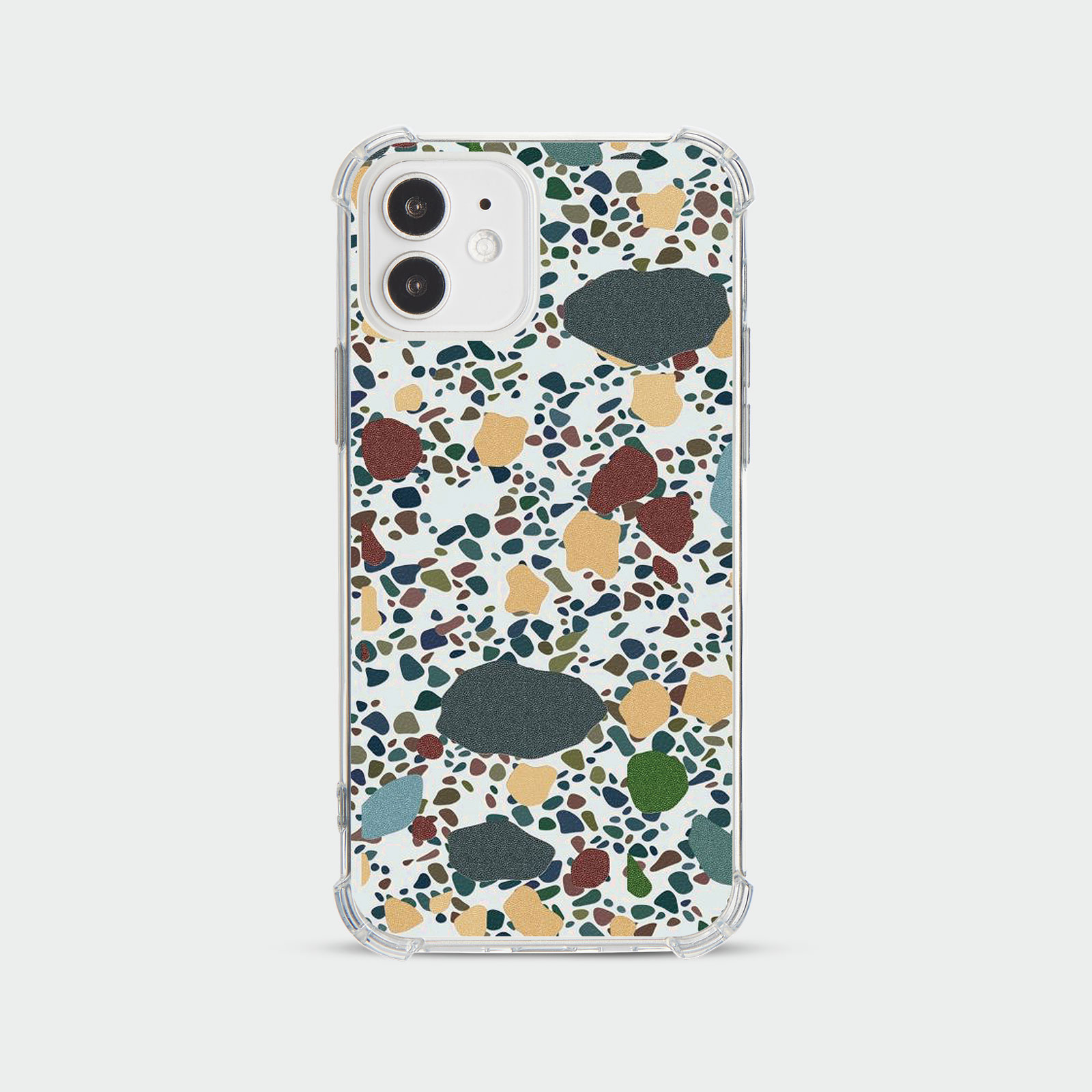 CASE FOR IPHONE 15 14 13 12 SHOCKPROOF PHONE COVER TERRAZZO ABSTRACT COLOURFUL - Picture 10 of 34