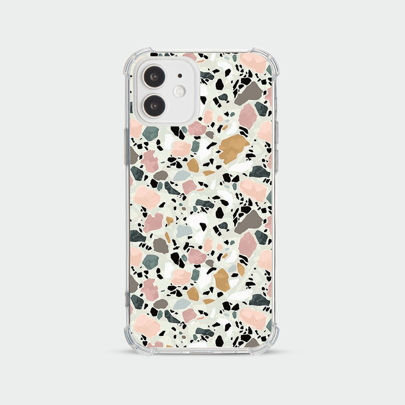 CASE FOR IPHONE 15 14 13 12 SHOCKPROOF PHONE COVER TERRAZZO ABSTRACT COLOURFUL - Picture 14 of 34