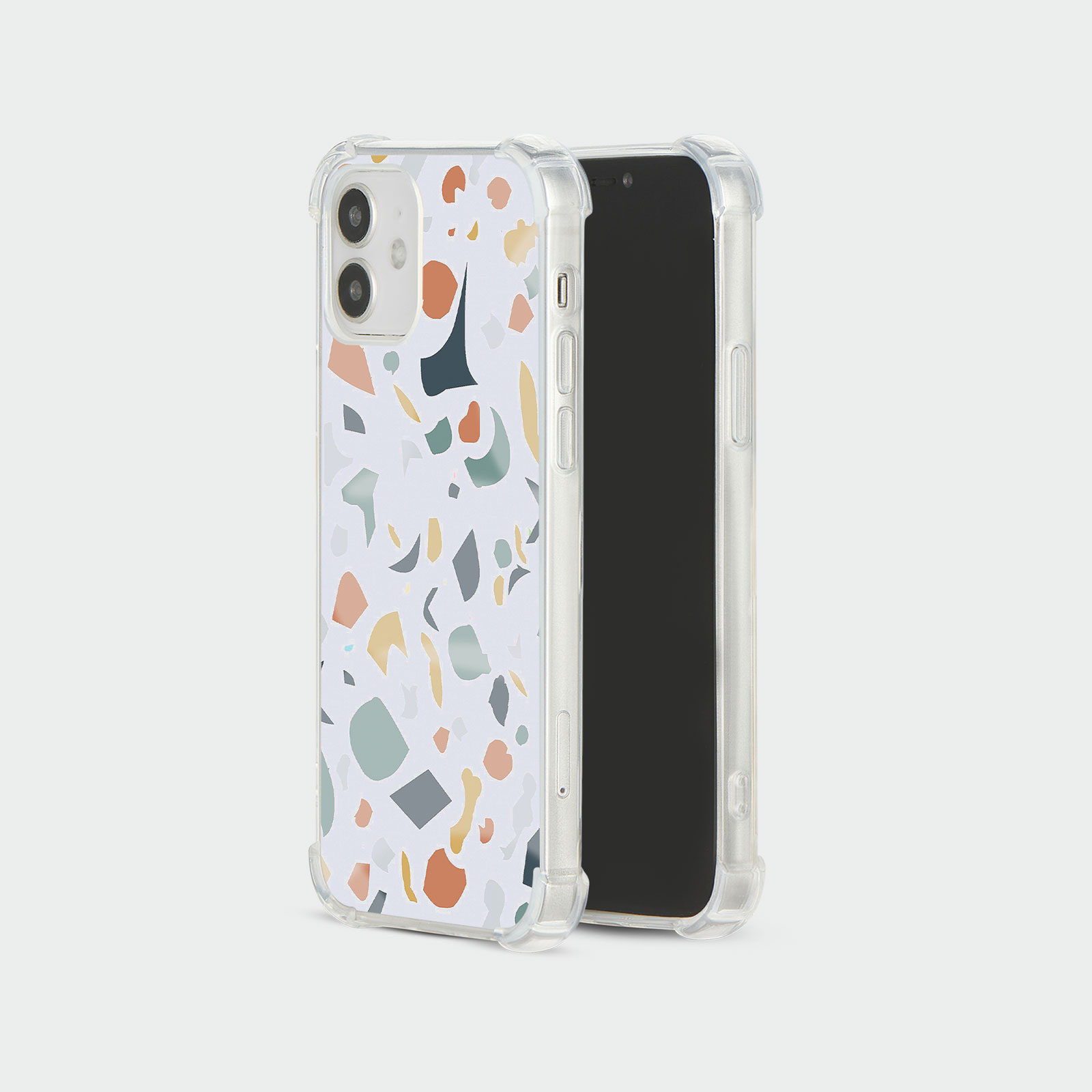 CASE FOR IPHONE 15 14 13 12 SHOCKPROOF PHONE COVER TERRAZZO ABSTRACT COLOURFUL - Picture 19 of 34