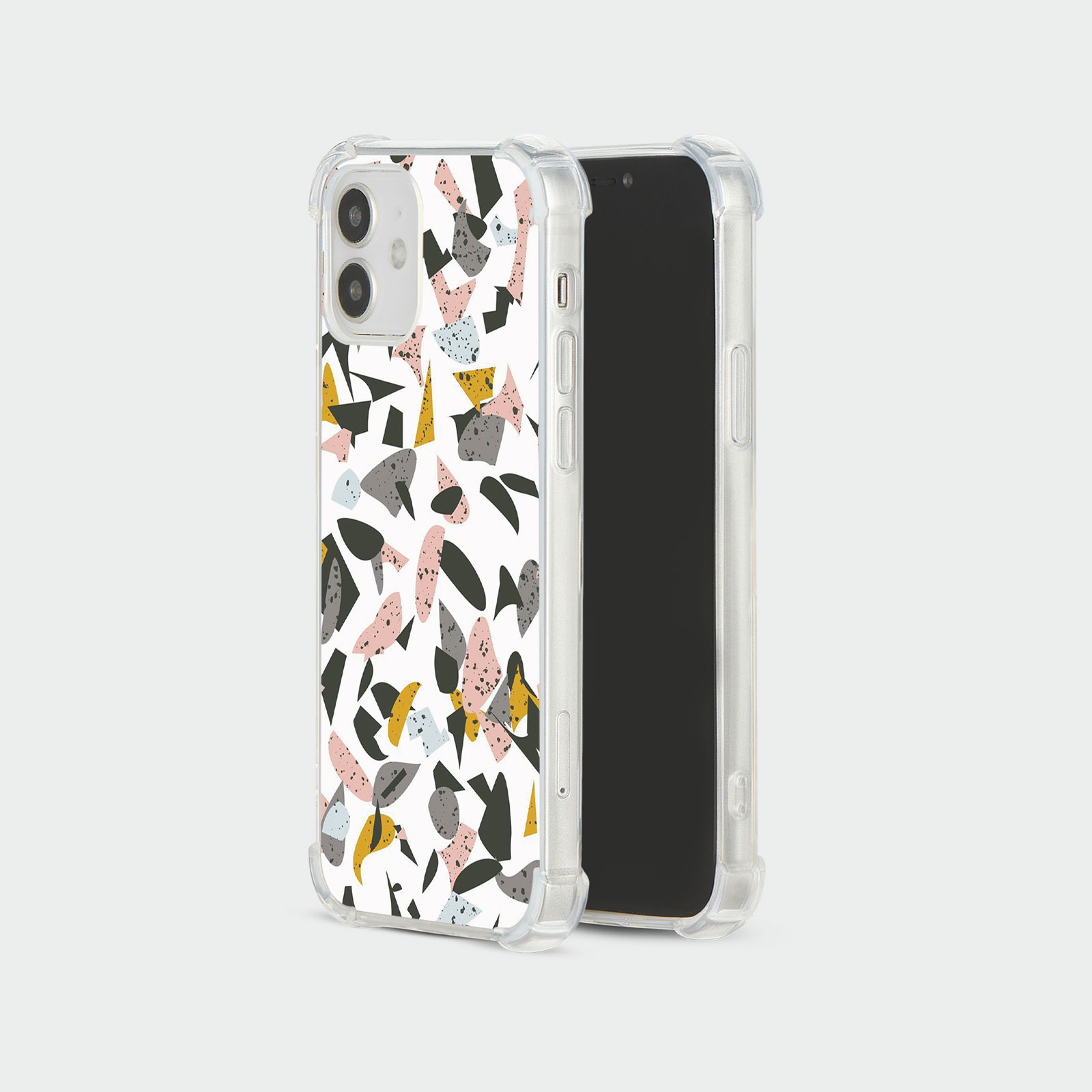 CASE FOR IPHONE 15 14 13 12 SHOCKPROOF PHONE COVER TERRAZZO ABSTRACT COLOURFUL - Picture 27 of 34