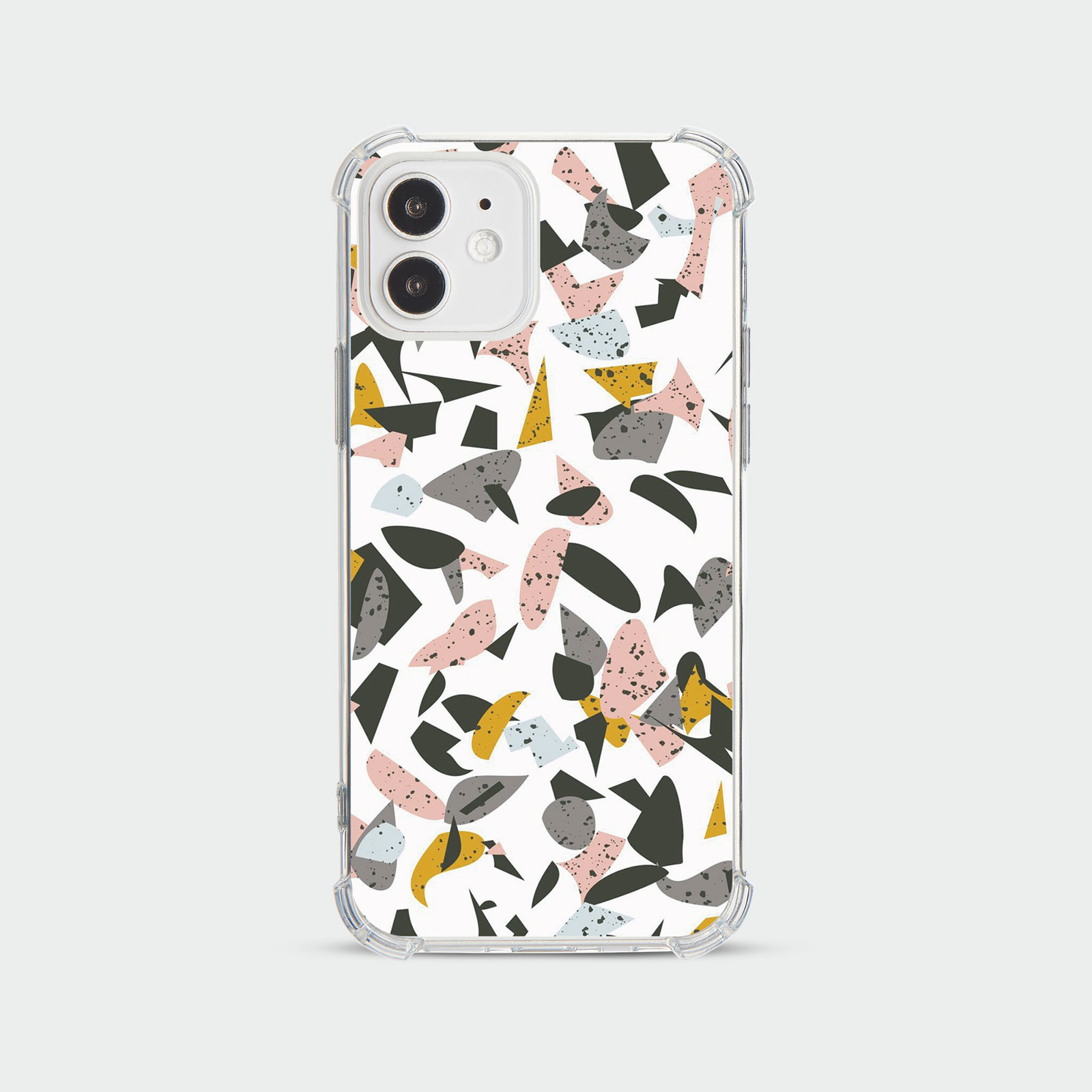 CASE FOR IPHONE 15 14 13 12 SHOCKPROOF PHONE COVER TERRAZZO ABSTRACT COLOURFUL - Picture 26 of 34