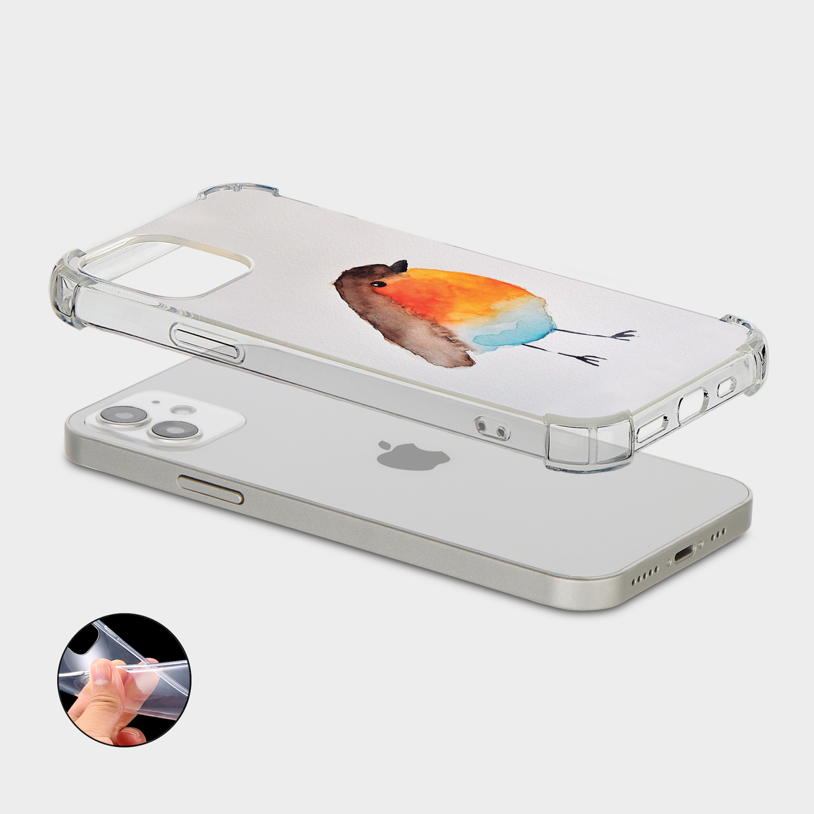 CASE FOR IPHONE 15 14 13 12 11 SE 8 PRO SHOCKPROOF PHONE COVER WHALE BIRD RABBIT - Picture 16 of 22