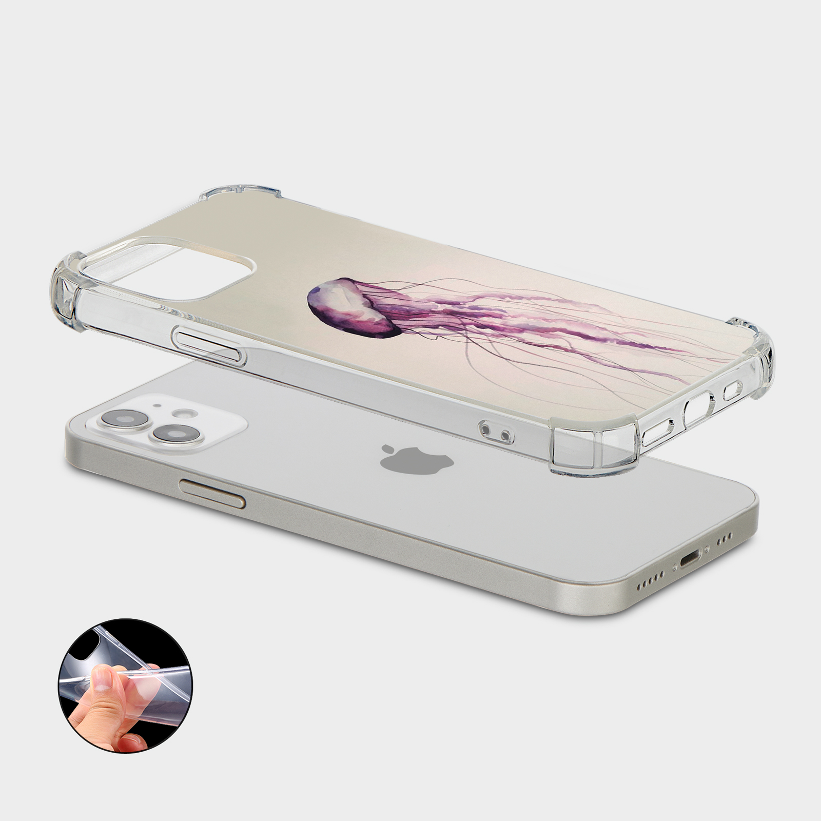 CASE FOR IPHONE 15 14 13 12 11 SE 8 PRO SHOCKPROOF PHONE COVER WHALE BIRD RABBIT - Picture 20 of 22