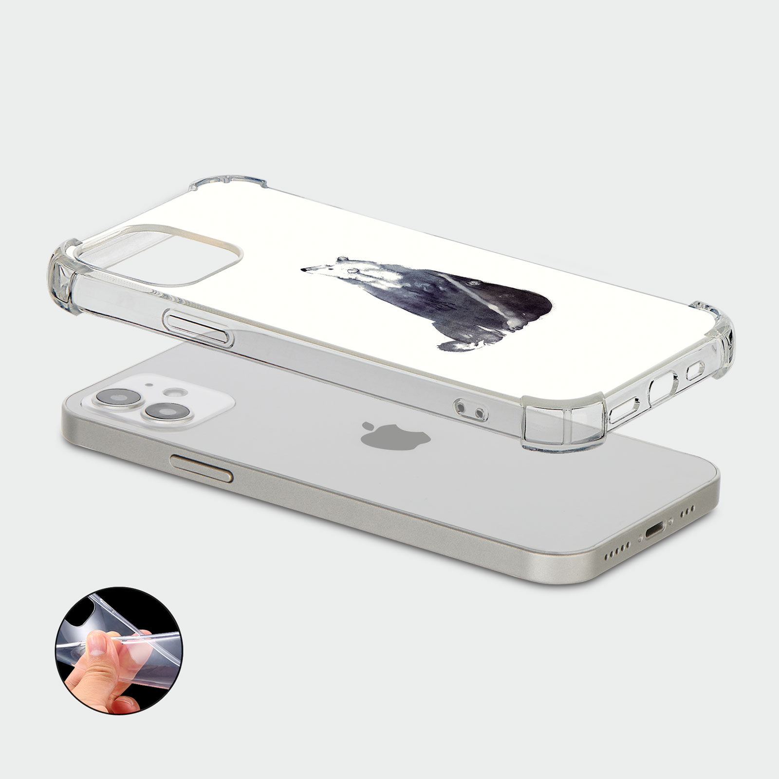 CASE FOR IPHONE 15 14 13 12 11 SE 8 PRO SHOCKPROOF PHONE COVER BEAR DOG KOI FISH - Picture 4 of 22