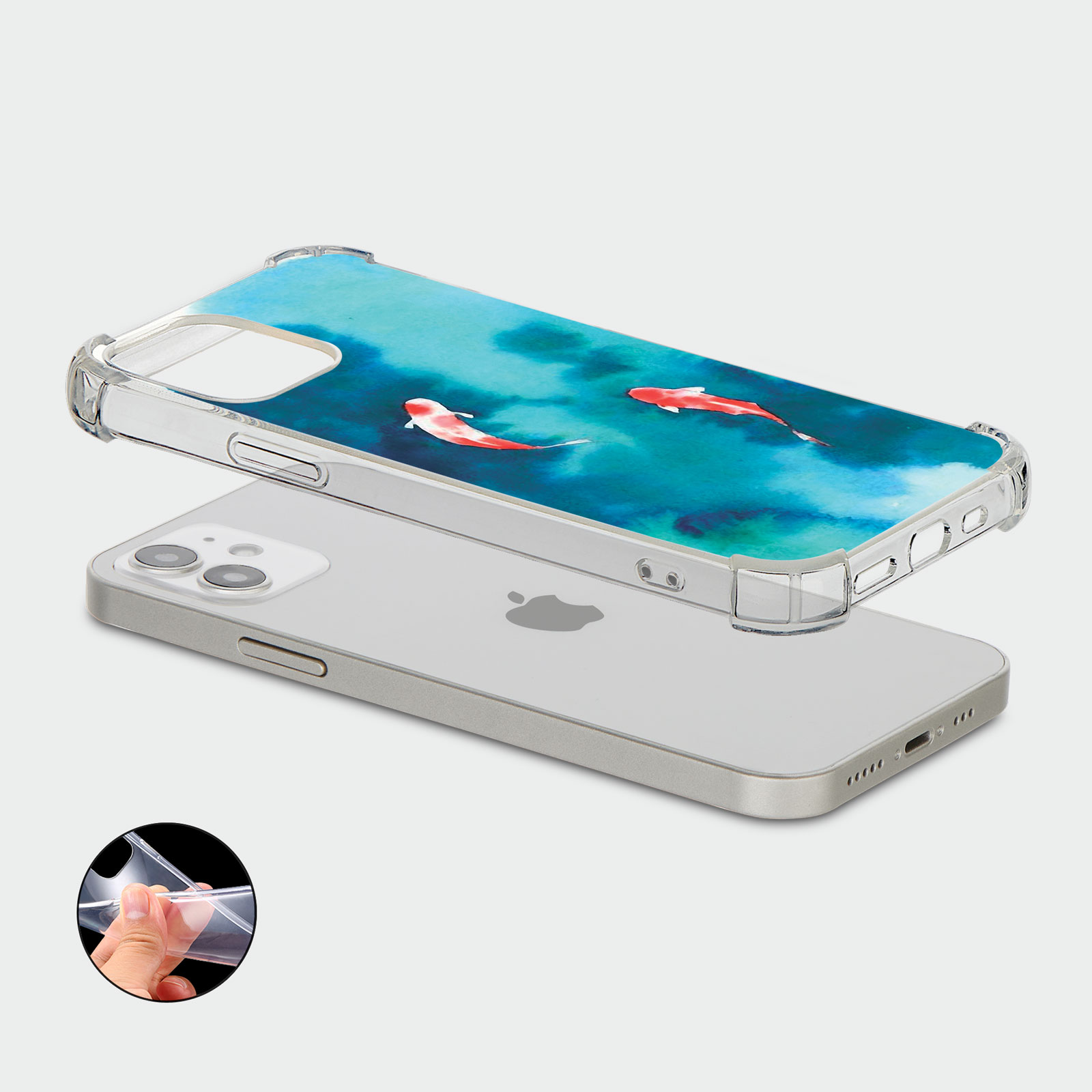 CASE FOR IPHONE 15 14 13 12 11 SE 8 PRO SHOCKPROOF PHONE COVER BEAR DOG KOI FISH - Picture 16 of 22