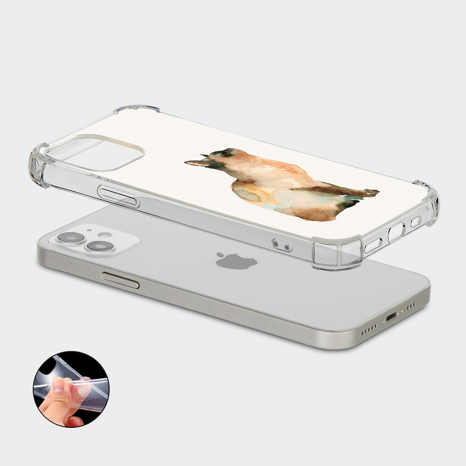 CASE FOR IPHONE 15 14 13 12 11 SE 8 PRO SHOCKPROOF PHONE COVER CAT BIRD HEDGEHOG - Picture 4 of 26