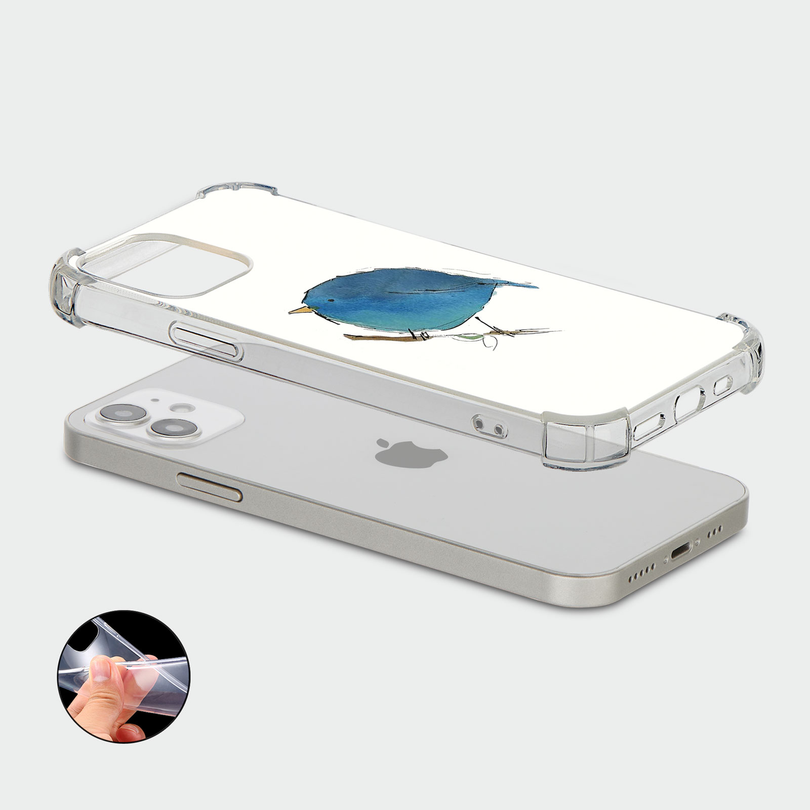 CASE FOR IPHONE 15 14 13 12 11 SE 8 PRO SHOCKPROOF PHONE COVER CAT BIRD HEDGEHOG - Picture 12 of 26