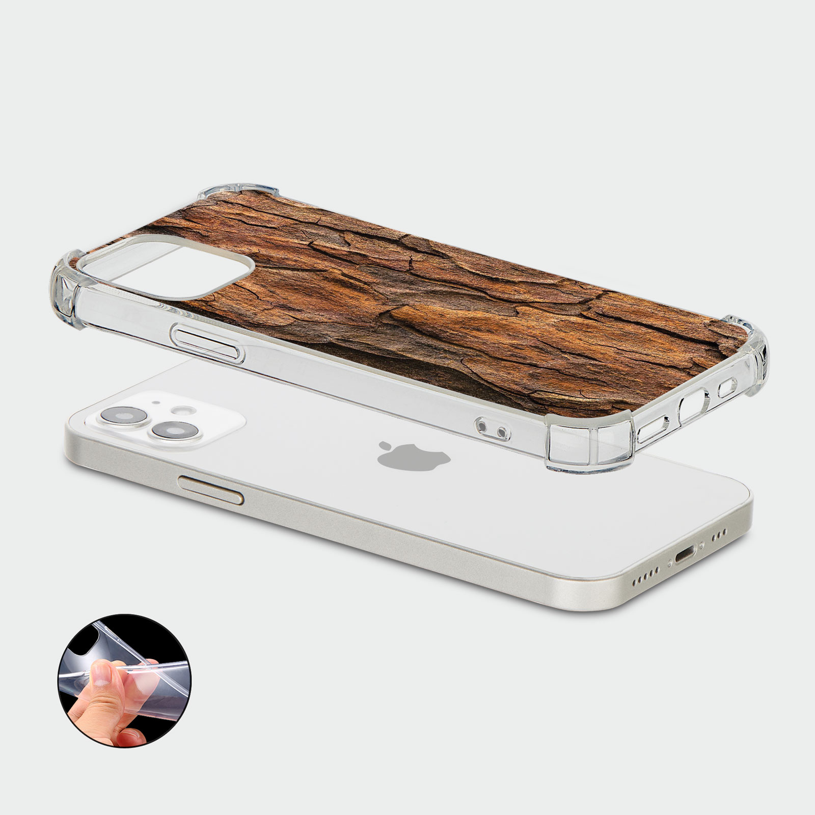 CASE FOR IPHONE 15 14 13 12 SE SHOCKPROOF PHONE COVER WOOD GRAIN NATURAL LOOK - Picture 8 of 34