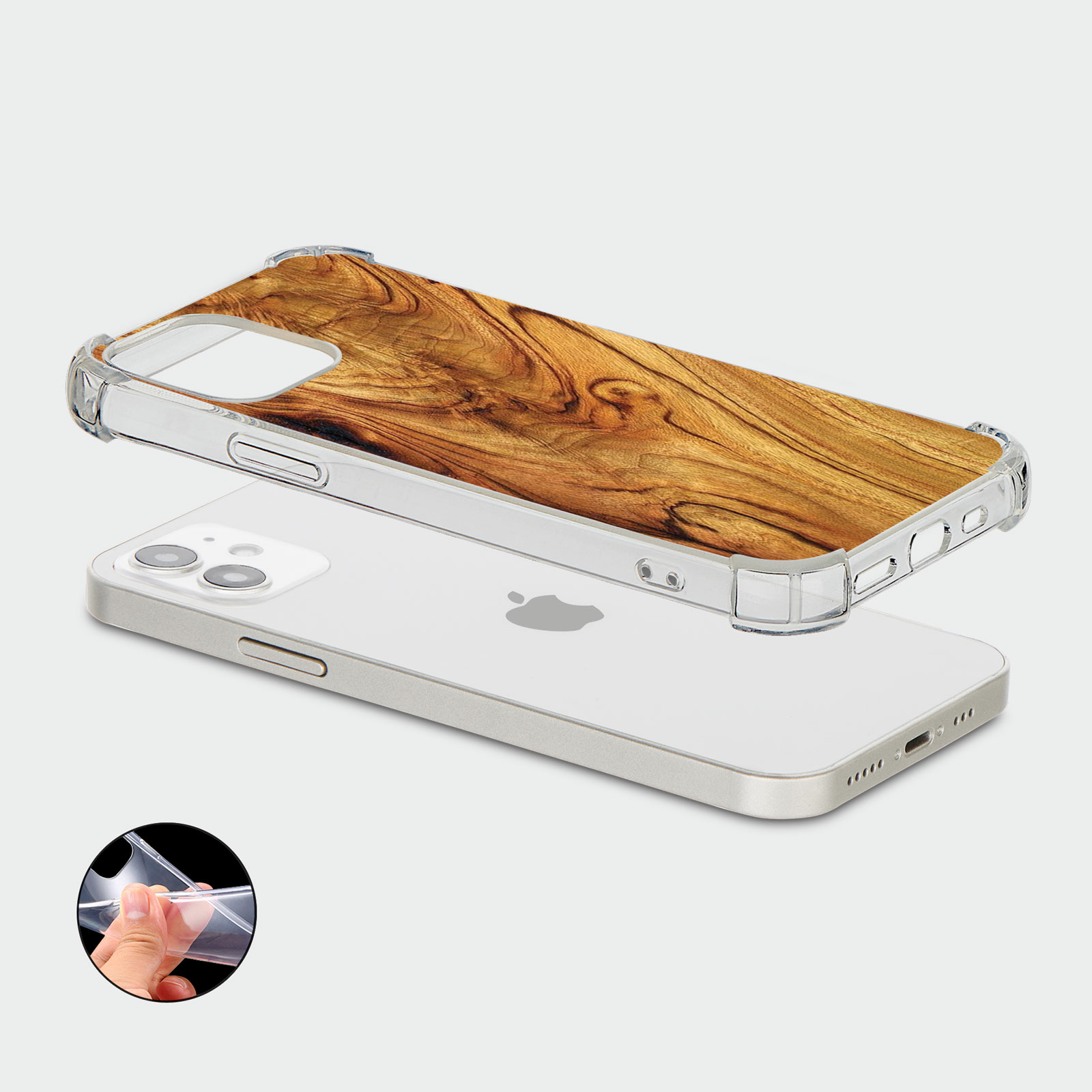 CASE FOR IPHONE 15 14 13 12 SE SHOCKPROOF PHONE COVER WOOD GRAIN NATURAL LOOK - Picture 16 of 34