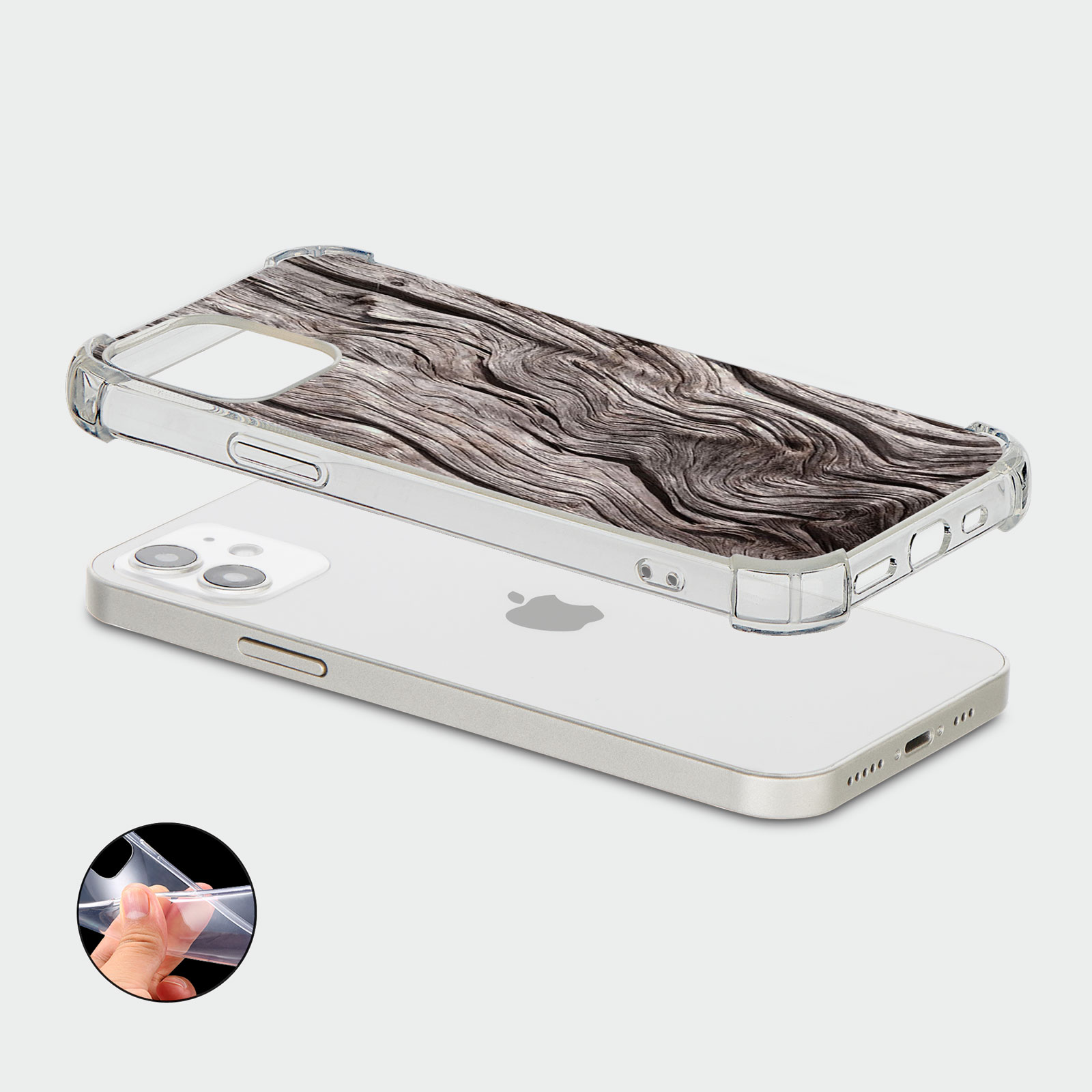 CASE FOR IPHONE 15 14 13 12 SE SHOCKPROOF PHONE COVER WOOD GRAIN NATURAL LOOK - Picture 20 of 34