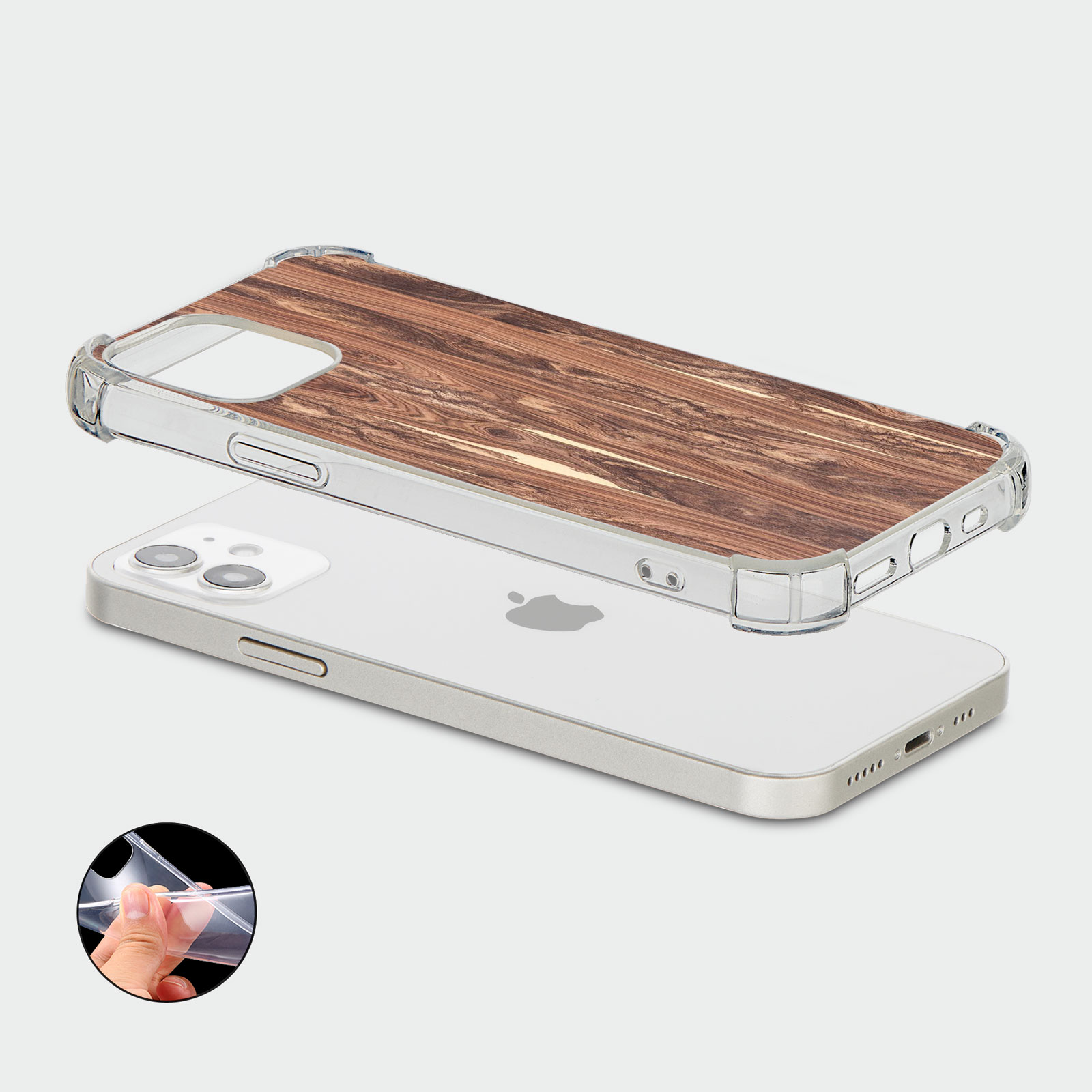 CASE FOR IPHONE 15 14 13 12 SE SHOCKPROOF PHONE COVER WOOD GRAIN NATURAL LOOK - Picture 24 of 34