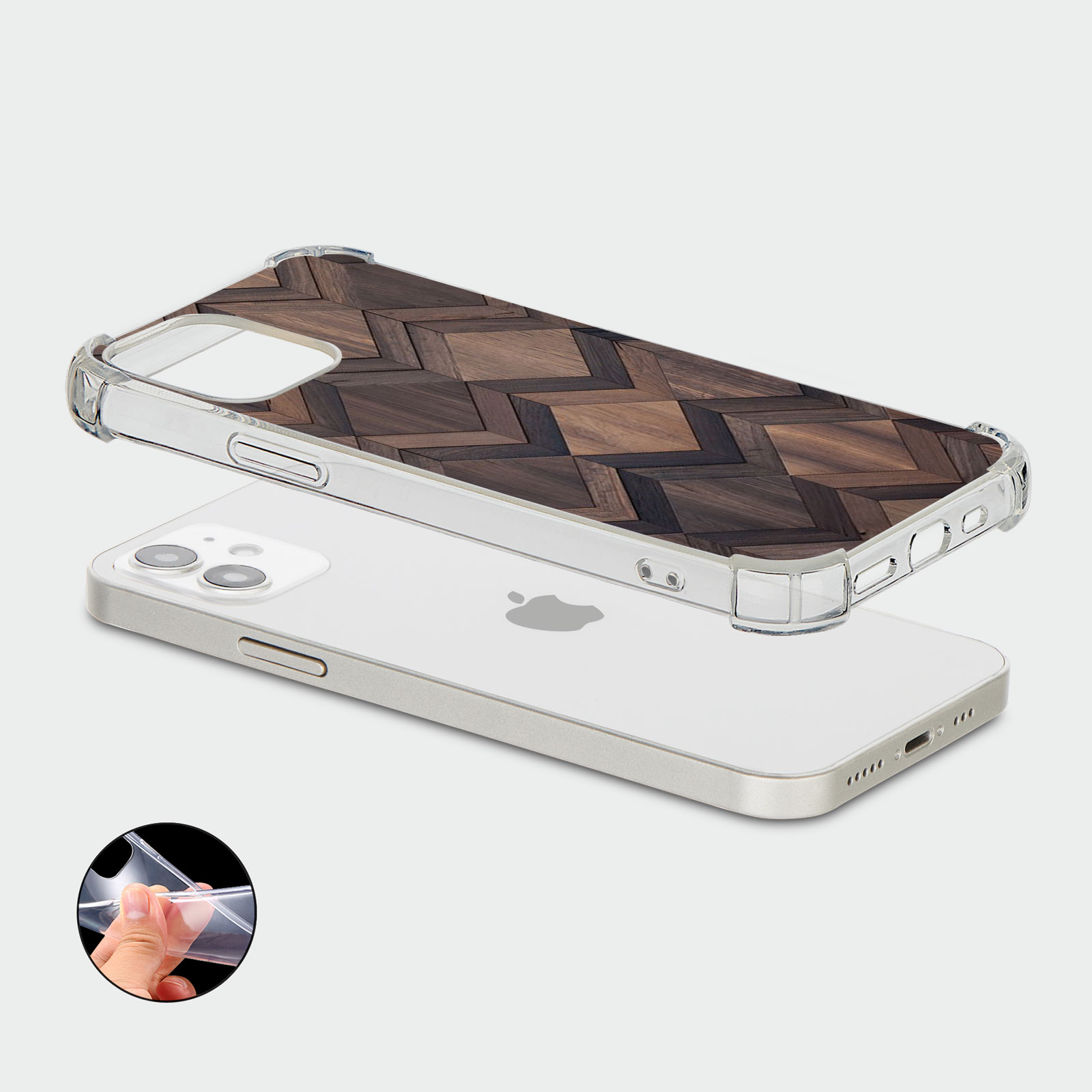 CASE FOR IPHONE 15 14 13 12 SE SHOCKPROOF PHONE COVER WOOD GRAIN NATURAL LOOK - Picture 28 of 34