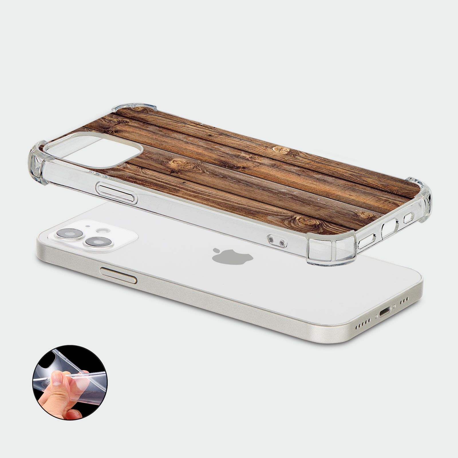 CASE FOR IPHONE 15 14 13 12 SE SHOCKPROOF PHONE COVER WOOD GRAIN NATURAL LOOK - Picture 32 of 34